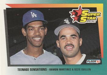 1992 Fleer #706 Teenage Sensations (Ramon Martinez / Ozzie Guillen) Front