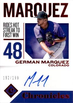 2018 Panini Chronicles - Chronicles Autographs Red #CA-GM German Marquez Front