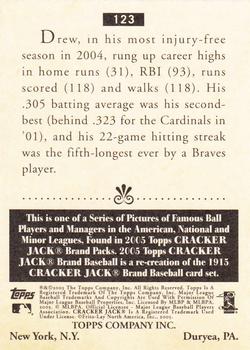 2005 Topps Cracker Jack #123 J.D. Drew Back