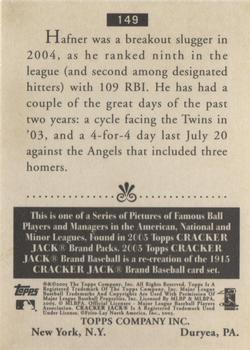 2005 Topps Cracker Jack #149 Travis Hafner Back
