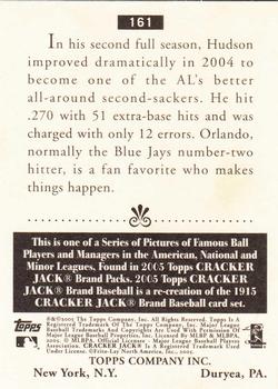 2005 Topps Cracker Jack #161 Orlando Hudson Back