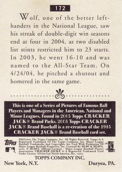 2005 Topps Cracker Jack #172 Randy Wolf Back