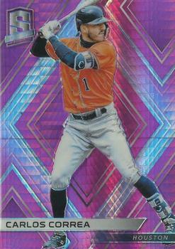2018 Panini Chronicles - Spectra Neon Pink #2 Carlos Correa Front
