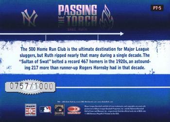 2005 Donruss Elite - Passing the Torch #PT-5 Babe Ruth Back