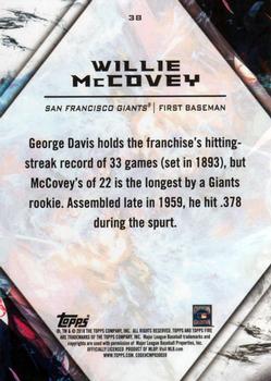 2018 Topps Fire #38 Willie McCovey Back