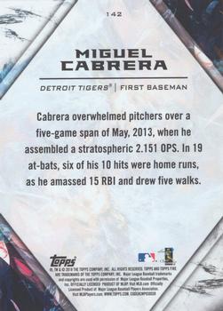 2018 Topps Fire #142 Miguel Cabrera Back