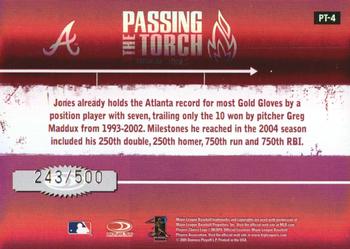 2005 Donruss Elite - Passing the Torch Red #PT-4 Andruw Jones Back