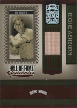 2005 Donruss Greats - Hall of Fame Souvenirs Material Bat #HOFS-24 Richie Ashburn Front