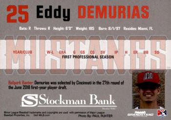 2018 Grandstand Billings Mustangs #NNO Eddy Demurias Back
