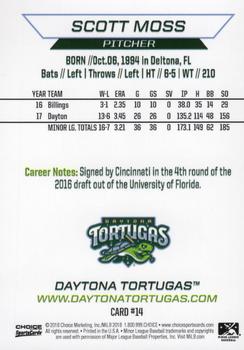 2018 Choice Daytona Tortugas #14 Scott Moss Back