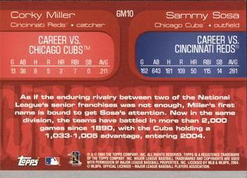 2005 Topps - Grudge Match #GM10 Corky Miller / Sammy Sosa Back