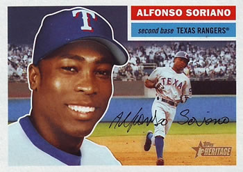 2005 Topps Heritage #3 Alfonso Soriano Front
