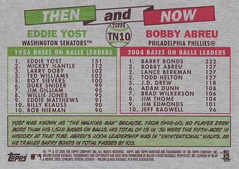 2005 Topps Heritage - Then and Now #TN10 Eddie Yost / Bobby Abreu Back
