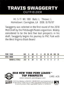 2018 Choice New York-Penn League Top Prospects #26 Travis Swaggerty Back