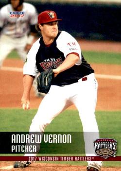 2017 Choice Wisconsin Timber Rattlers #25 Andrew Vernon Front
