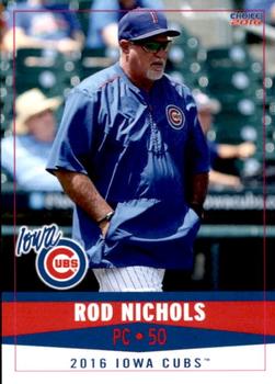 2016 Choice Iowa Cubs #21 Rod Nichols Front