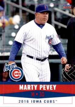 2016 Choice Iowa Cubs #26 Marty Pevey Front