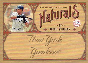 2005 Donruss Leather & Lumber - Naturals Gold #N-2 Bernie Williams Front