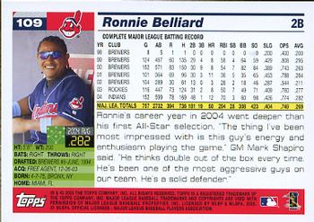 2005 Topps Opening Day #109 Ronnie Belliard Back