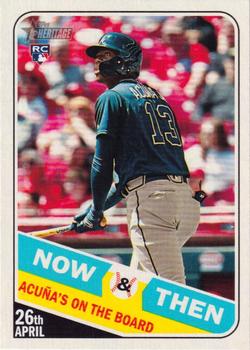 2018 Topps Heritage - Now & Then #NT-14 Ronald Acuña Jr. Front