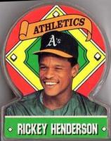 1991 Topps Stand-Ups - Clear #19 Rickey Henderson Front