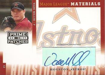 2005 Donruss Prime Patches - Major League Materials Autograph #MLM-7 Wade Miller Front