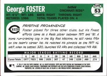 2005 Topps Pristine Legends #53 George Foster Back