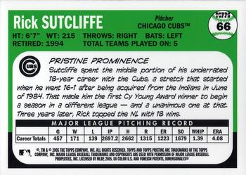 2005 Topps Pristine Legends #66 Rick Sutcliffe Back