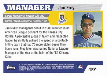 2005 Topps Retired Signature Edition #97 Jim Frey Back