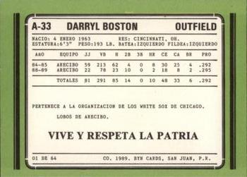 1988-89 BYN Puerto Rico Winter League Update #1 Daryl Boston Back