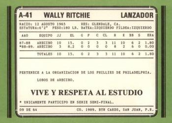 1988-89 BYN Puerto Rico Winter League Update #9 Wally Ritchie Back
