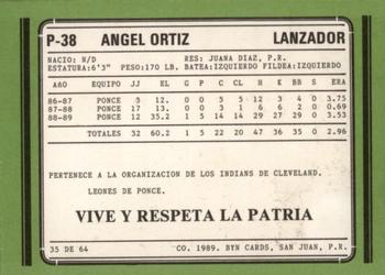 1988-89 BYN Puerto Rico Winter League Update #35 Angel Ortiz Back