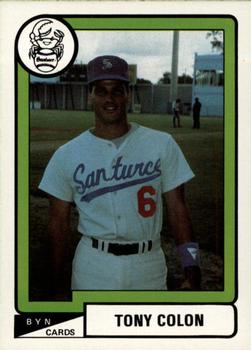 1988-89 BYN Puerto Rico Winter League Update #48 Tony Colon Front
