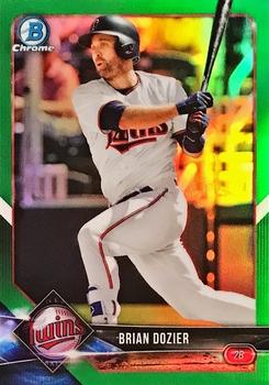2018 Bowman Chrome - Green Refractor #90 Brian Dozier Front