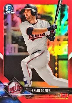 2018 Bowman Chrome - Red Refractor #90 Brian Dozier Front