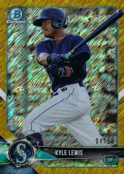 2018 Bowman Chrome - Prospects Gold Shimmer Refractor #BCP244 Kyle Lewis Front