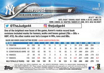 2018 Topps - All-Star Game #1 Aaron Judge Back