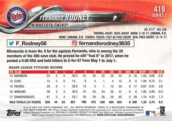 2018 Topps - All-Star Game #419 Fernando Rodney Back