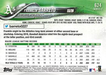 2018 Topps - All-Star Game #624 Franklin Barreto Back