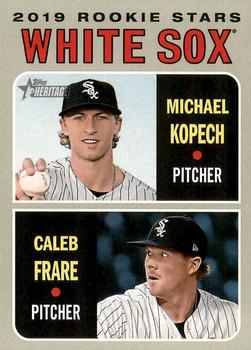 2019 Topps Heritage #7 White Sox 2019 Rookie Stars (Michael Kopech / Caleb Frare) Front