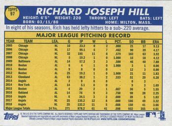 2019 Topps Heritage #97 Rich Hill Back