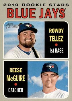 2019 Topps Heritage #109 Blue Jays 2019 Rookie Stars (Rowdy Tellez / Reese McGuire) Front