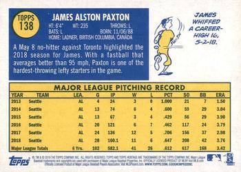 2019 Topps Heritage #138 James Paxton Back