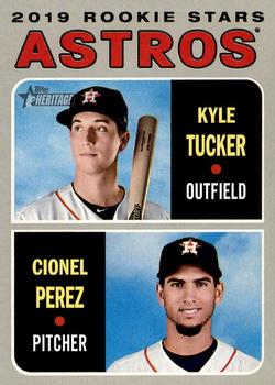 2019 Topps Heritage #227 Astros 2019 Rookie Stars (Kyle Tucker / Cionel Perez) Front