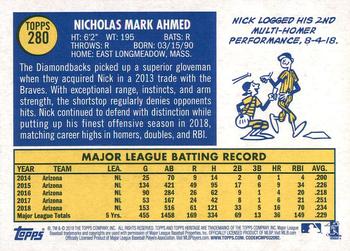 2019 Topps Heritage #280 Nick Ahmed Back