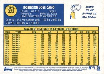 2019 Topps Heritage #323 Robinson Cano Back