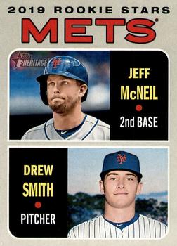 2019 Topps Heritage #348 Mets 2019 Rookie Stars (Jeff McNeil / Drew Smith) Front