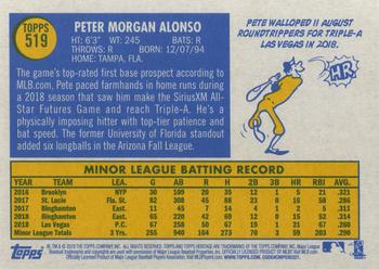 2019 Topps Heritage #519 Pete Alonso Back