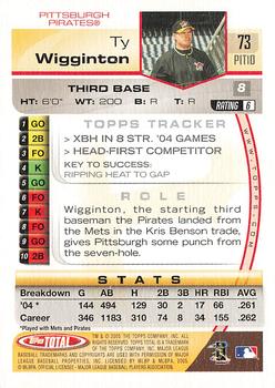 2005 Topps Total #73 Ty Wigginton Back