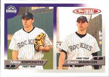 2005 Topps Total #751 Mike Esposito / Zach Parker Front